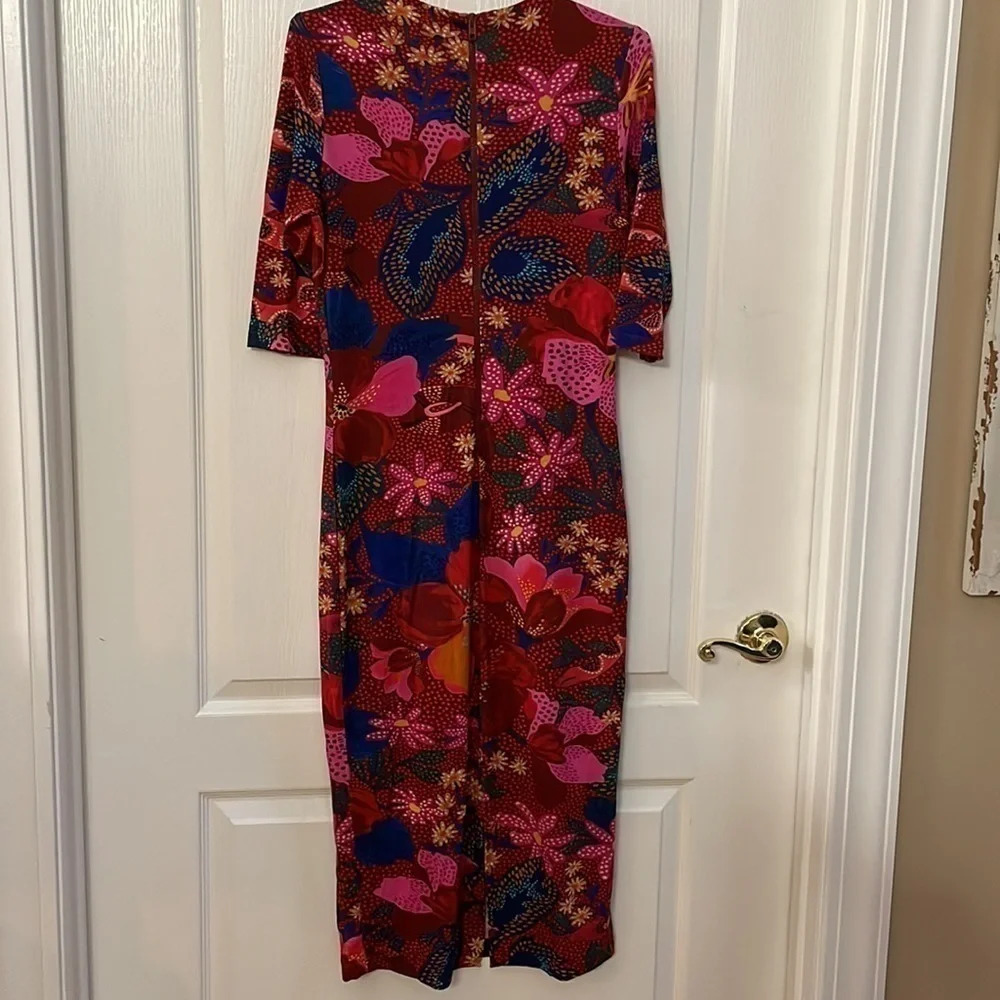 Anthropologie Farm Rio Snake Garden Red Jersey Dress Size S - Picture 5 of 9